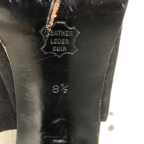 Vintage  Jourdan suede peep to slingbacks - Picture 5 of 7